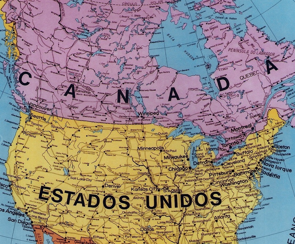 Países da América do Norte - e suas capitais, idiomas e moedas