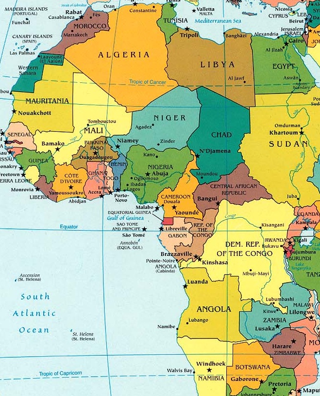 Países da África - e suas capitais, idiomas e moedas