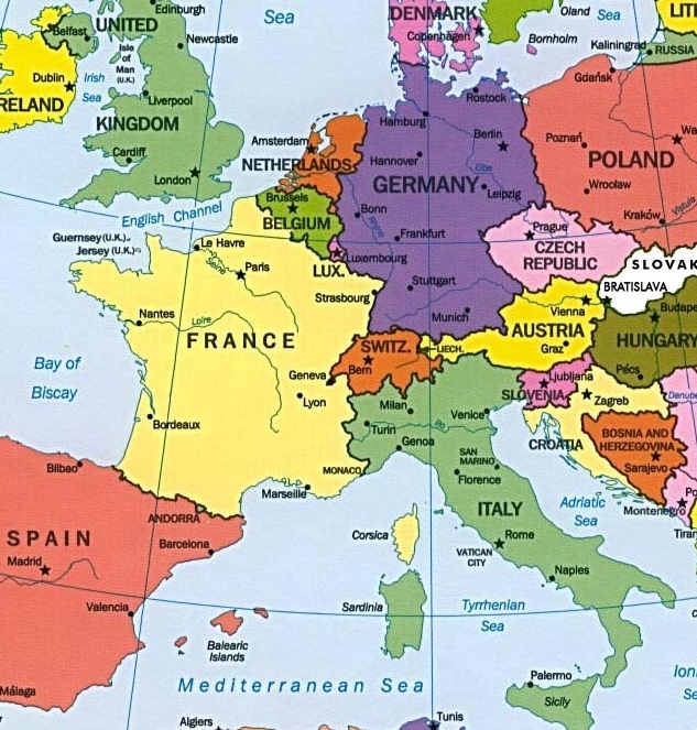 Países da Europa - e suas capitais, idiomas e moedas