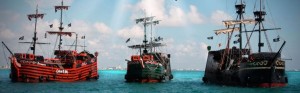 Os famosos navios pirata de Cancún (Foto: Divulgação/Captain Hook)